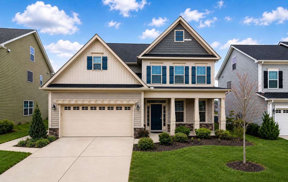 A house exterior before and after redesign