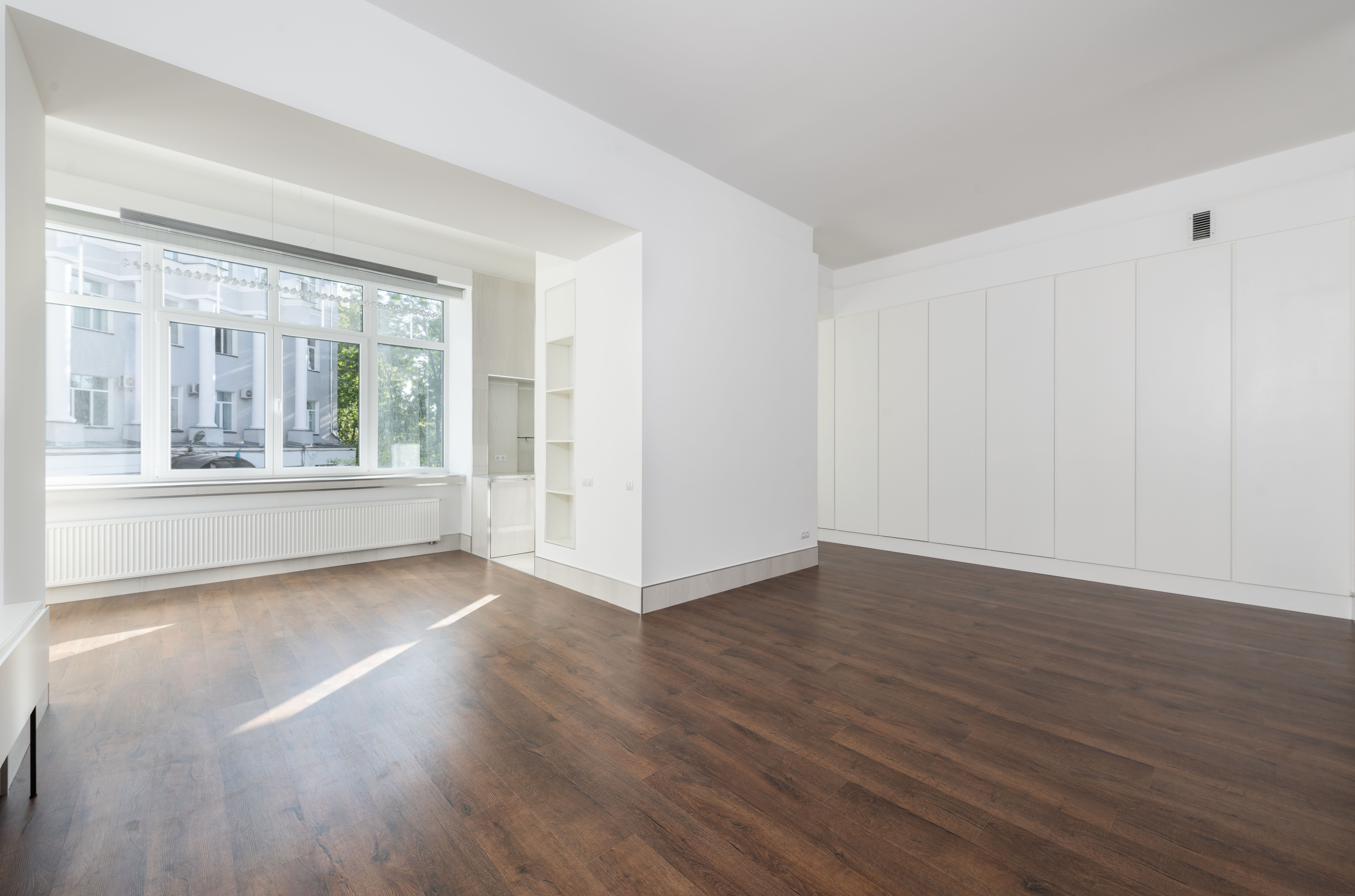 Empty living room as photographed